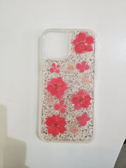 Iphone 12 Pro Max Red Floral sparkling anti shock case