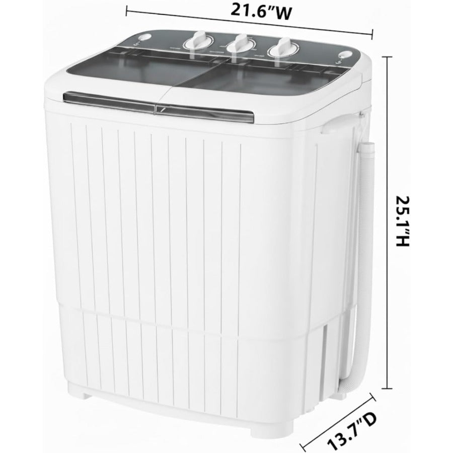 Portable Washing Machine 18 lbs - Twin Tub Washer Dryer Combo