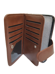 POU Brown 9 Card Holder Leather case for iPhone 7/8/SE