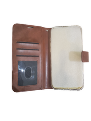 Brown Wallet Case for iPhone 14/15 Plus