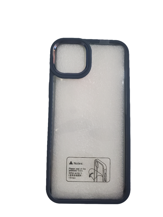 Midnight Blue Matt Hybrid Case for iPhone 14/15 Plus