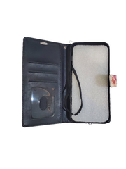 Orange pink diamond wallet case with floral design for iPhone 12 Pro Max