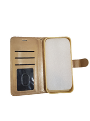 Beige wallet case for iPhone 12 Pro Max with photo I'd slot