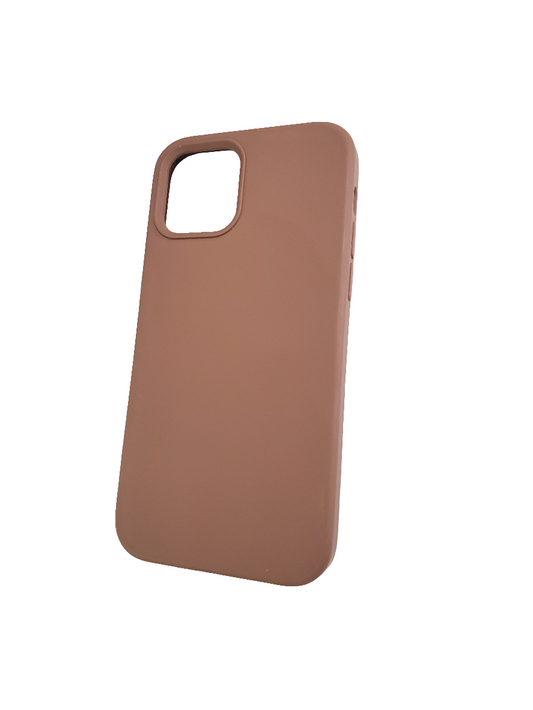 Brown Silicon Case for iPhone 12/12 Pro