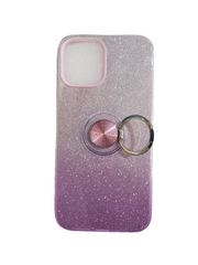 iphone 12 Pro Max purple 3-in-1 Glitter Case with Ring stand