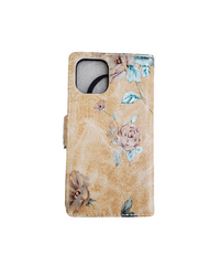 Floral Beige wallet case for iPhone 12/12 Pro