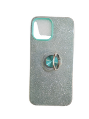 Iphone 12 Pro Max 3-in-1 Teal Glitter case with ring stand