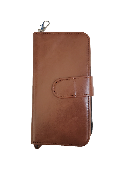 POU Brown 9 Card Holder Leather case for iPhone 7/8/SE