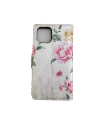 Floral silver wallet case for iPhone 12/12 Pro