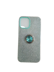 Iphone 12 Pro Max 3-in-1 Teal Glitter case with ring stand