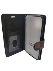 Iphone 11 POU Brown Checker Wallet Case