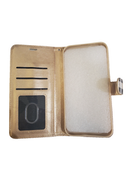 Beige Designed wallet Case for iPhone 14/15 Plus
