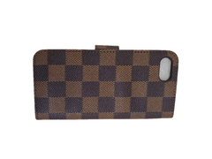 POU Brown Checker Wallet Case for IPhone 7/8/SE