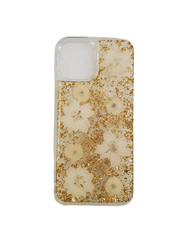 Iphone 12 Pro Max Floral Gold sparkling case