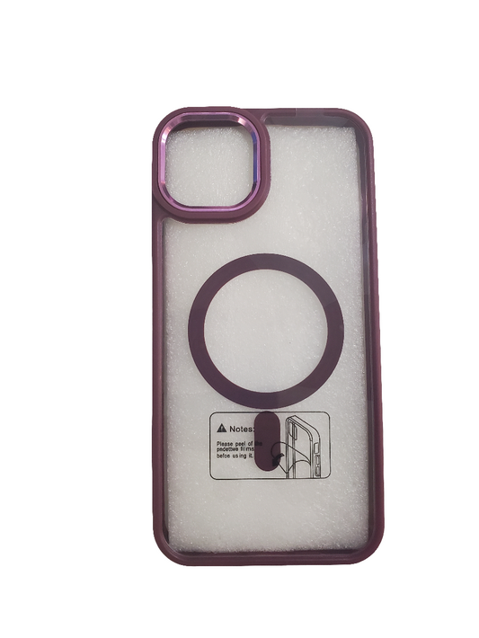 Deep Purple Matt Hybrid Case for iPhone 14/15 Plus
