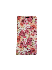 Orange pink diamond wallet case with floral design for iPhone 12 Pro Max