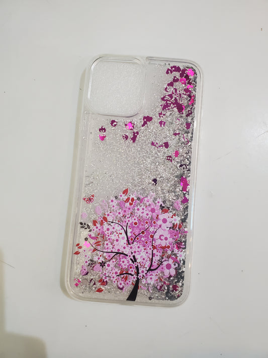 Pink floral sparkling case for iPhone 12 Pro Max