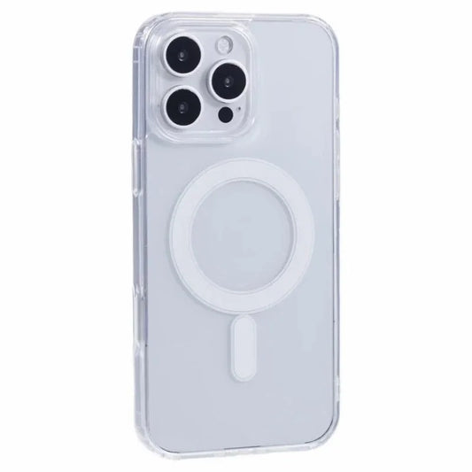 For iPhone 16 Pro Clear Case Compatible with MagSafe WANLONFENG LM2 Series Phone Cover (Big Lens Hole) - Transparent