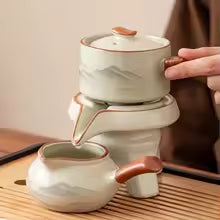 Automatic Stone Grinding Teapot - Anti-Scalding Tea Set