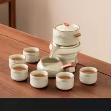 Automatic Stone Grinding Teapot - Anti-Scalding Tea Set