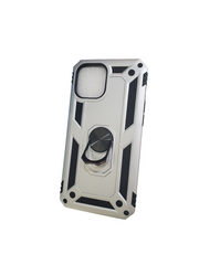 Grey Anti-Drop Hybrid Case for iPhone 14/15 Plus with Ring Stand
