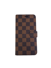 Brown Checker Wallet Case for iPhone 12 Pro Max