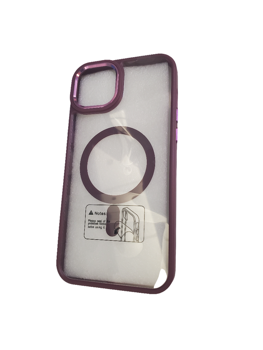 Deep Purple Matt Hybrid Case for iPhone 14/15 Plus
