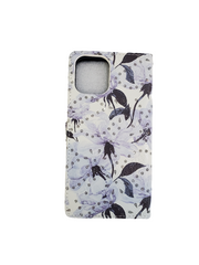 Purple Floral Wallet Case For iPhone 12 Pro Max
