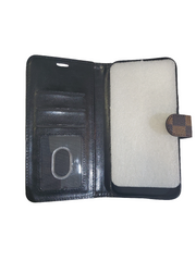 Brown Checker Wallet Case for iPhone 14/15 Plus