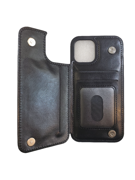 Black Floral Wallet Case For iPhone 12/12 Pro