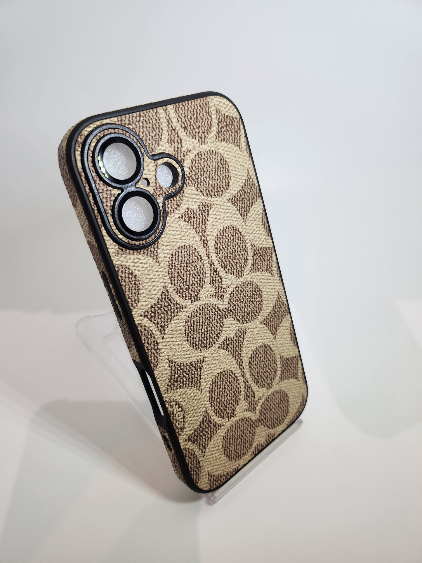 TPU Beige C Texture Design for Apple iPhone 16